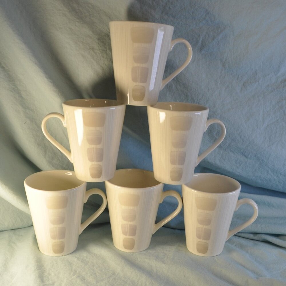 SALE* SEVEN 12 oz Churchill pebbles coffee mug hard to find (w1282)